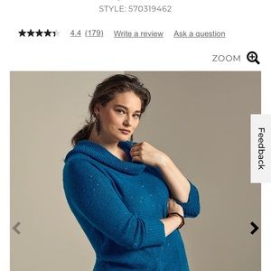 Teal NWT sweater Chico’s